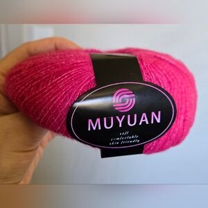 Set Of Two Skeins Fuchsia Yarn